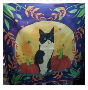 Halloween Cat and Pumpkin Knotwrap LUSH